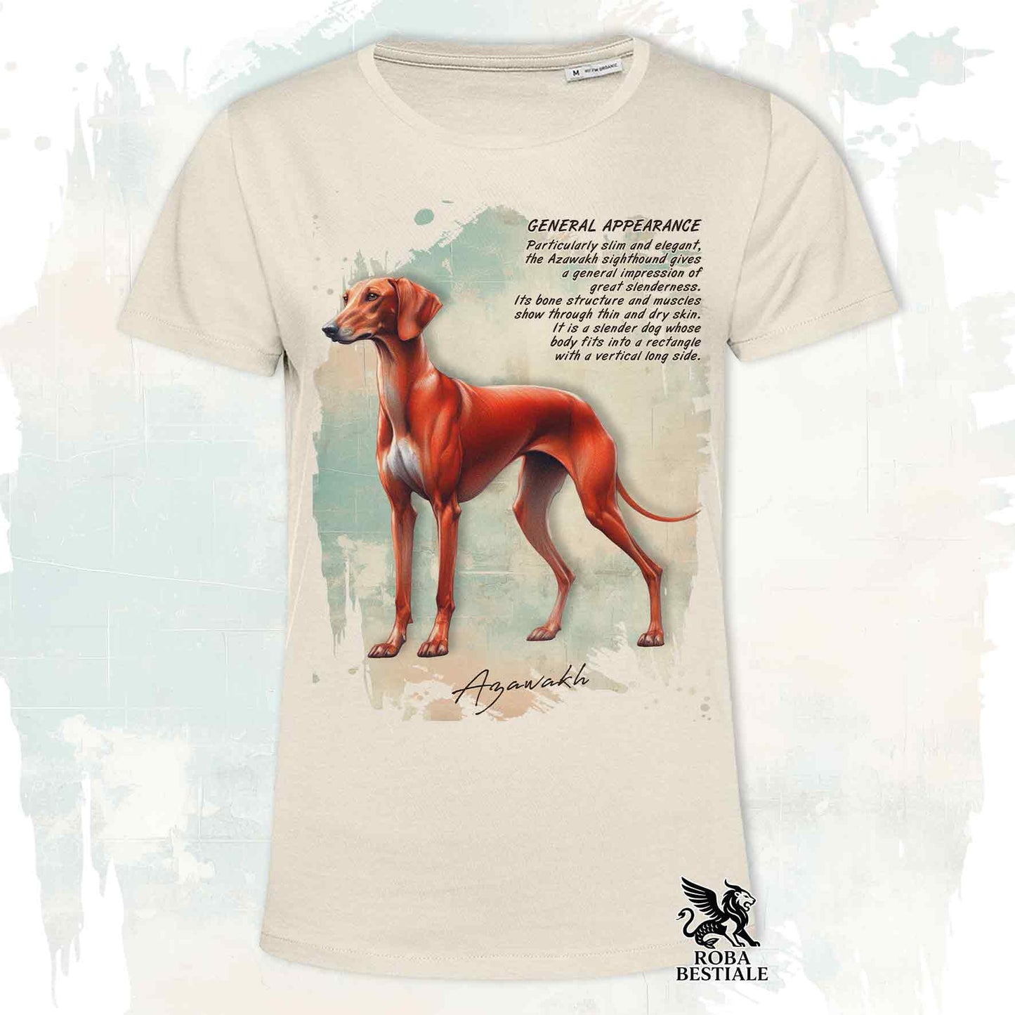 T-Shirt APPEARANCE - AZAWAKH - Bianca o Beige, da Uomo o da Donna - dalla XS alla 5XL