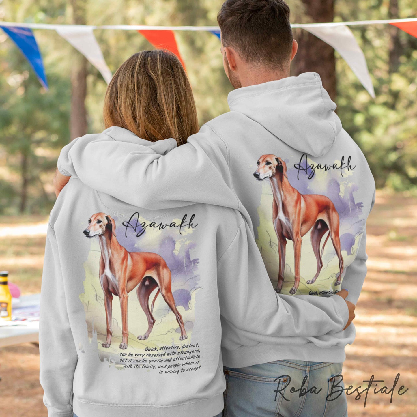 Felpa BEHAVIOR - AZAWAKH - Standard FCI - Unisex - Grigia - dalla XS alla 3XL