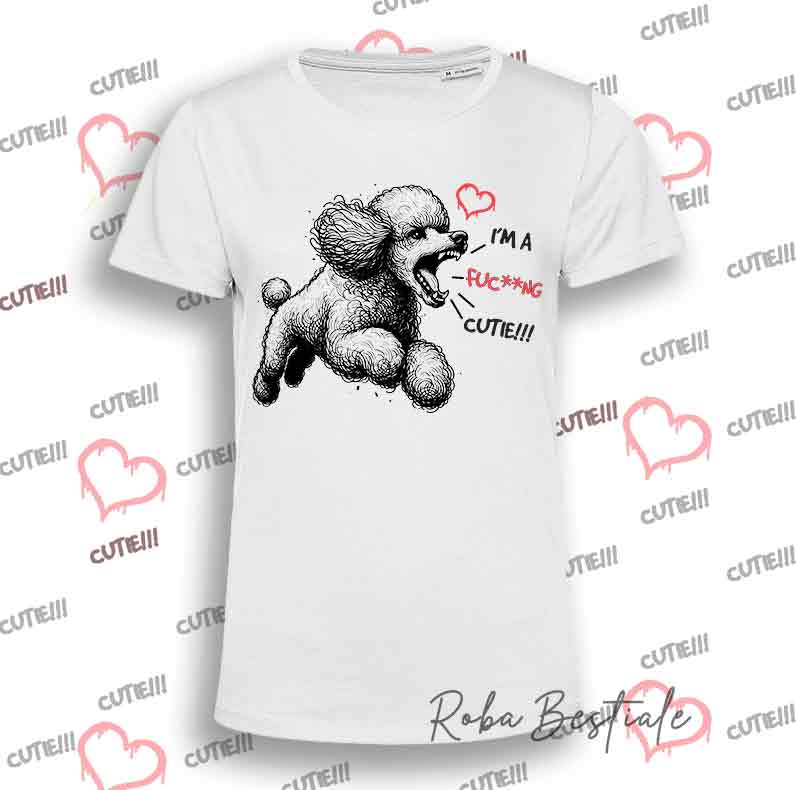 T-Shirt I'M A FUC**NG CUTIE - BARBONE - Uomo o Donna - dalla XS alla 5XL