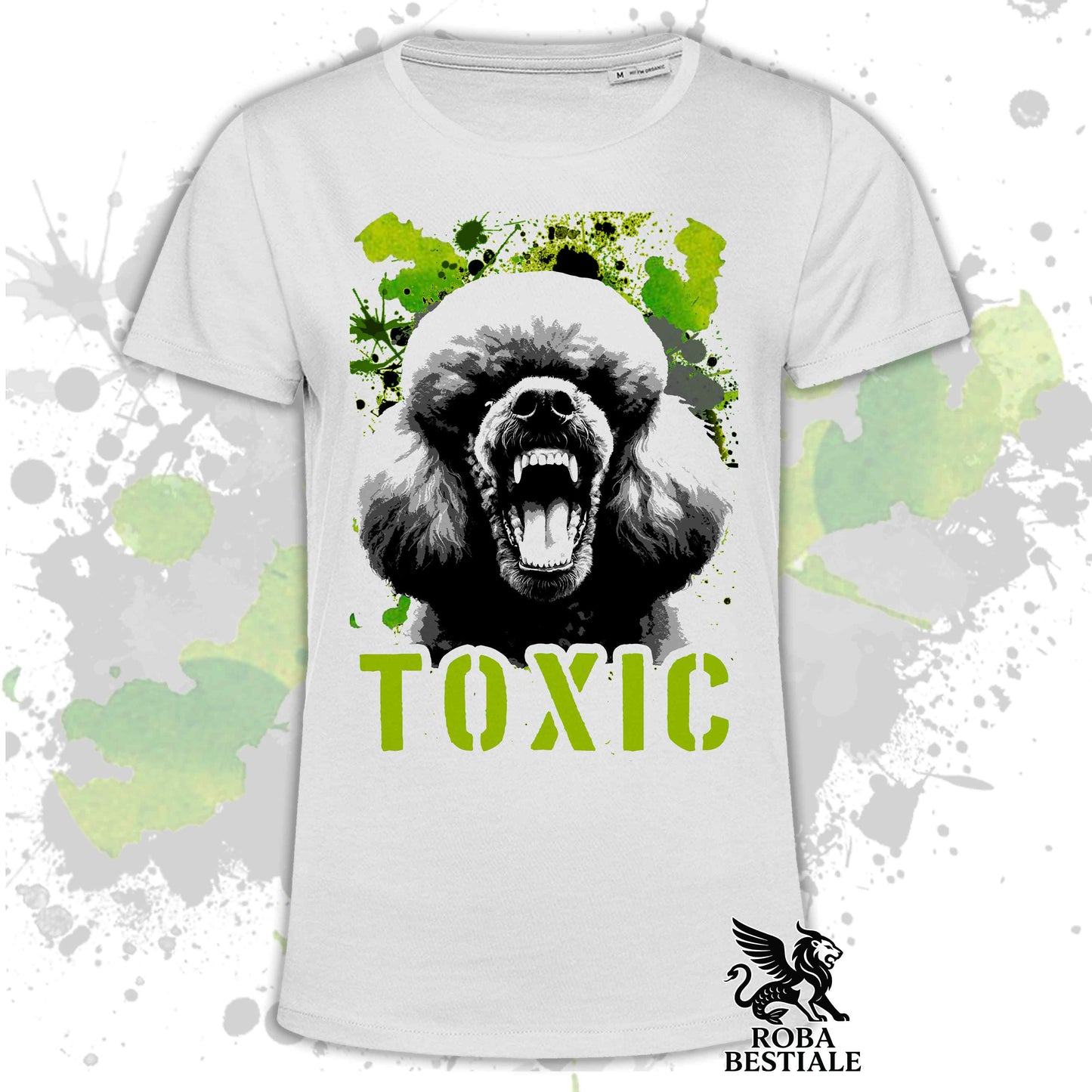 T-Shirt TOXIC - HOMELESS - White or Beige, Men's or Women's - from XS to 5XL