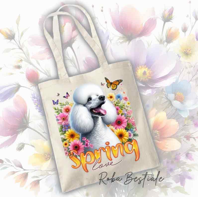 Shopper SPRING LOVE - BARBONE Bianco