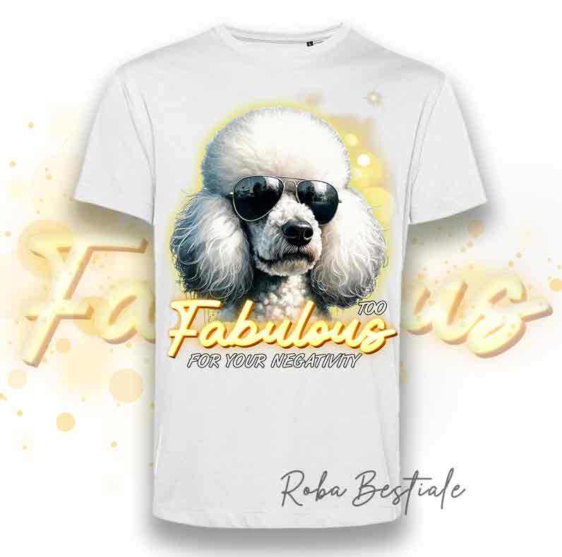 T-Shirt UOMO - TOO FABULOUS - BARBONE Bianco