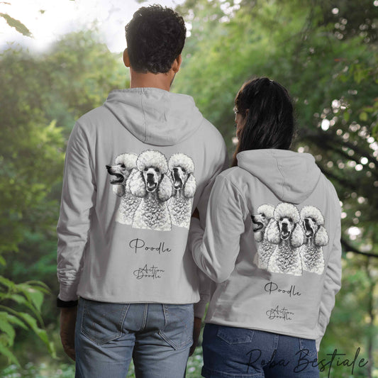 Felpa ACTION DOODLE - BARBONE Grande Mole Bianco 1 - Unisex - Grigia - dalla XS alla 3XL