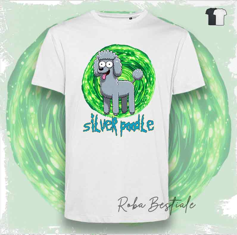 T-Shirt RICK & MORTY - BARBONE Silver - Bianca o Nera - dalla XS alla 5XL