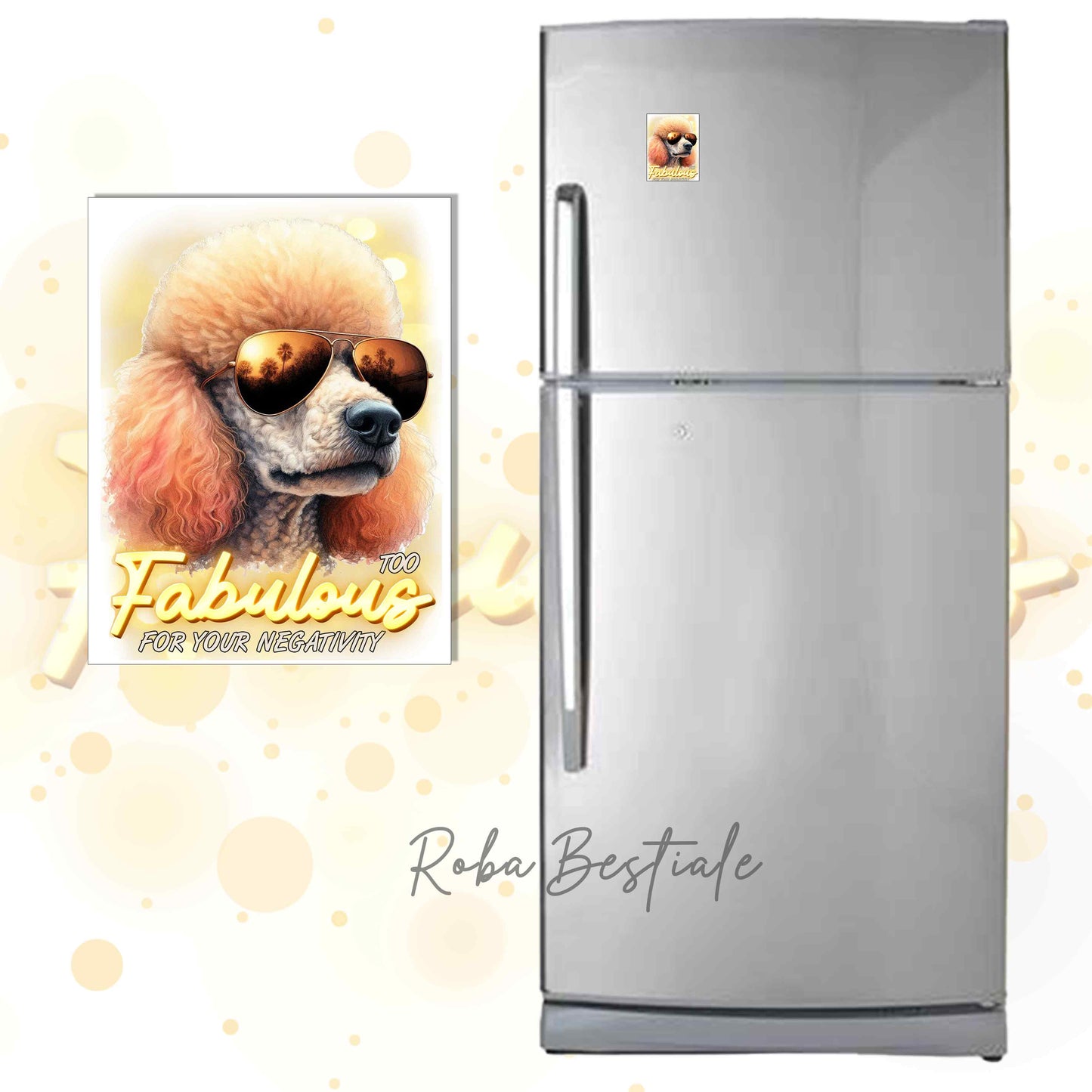 TOO FABULOUS Magnet - Apricot POODLE