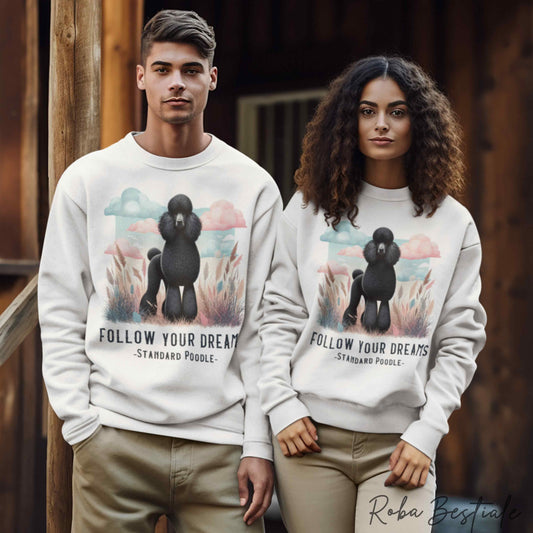 QUOTES "DREAM" Winter Sweatshirt - Big Mole Black BUM - Crew Neck, Unisex - Off White, White or Grey - XS to 3XL