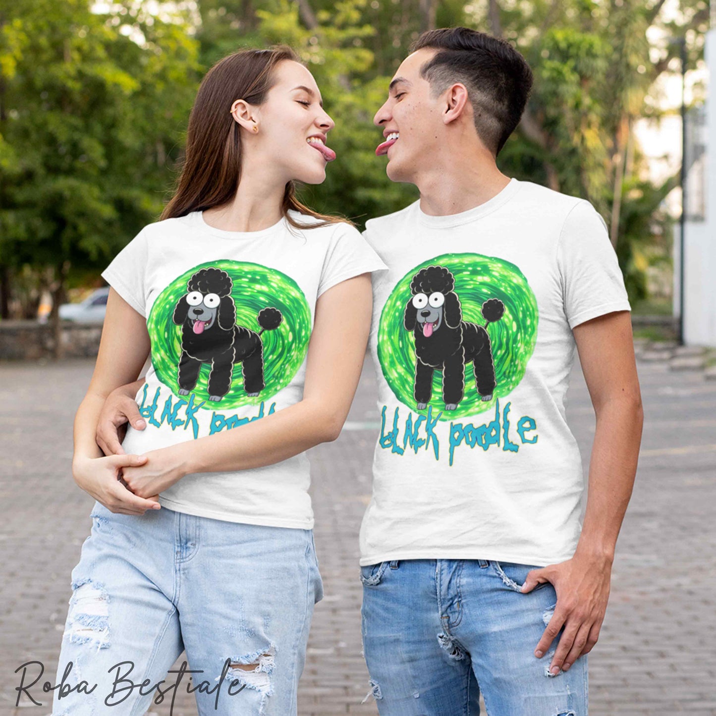 RICK & MORTY T-Shirt - BUM Black - White or Black - XS to 5XL