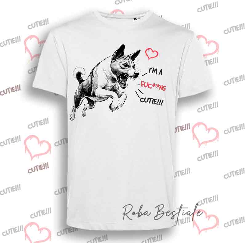 T-Shirt I'M A FUC**NG CUTIE - BASENJI - Uomo o Donna - dalla XS alla 5XL