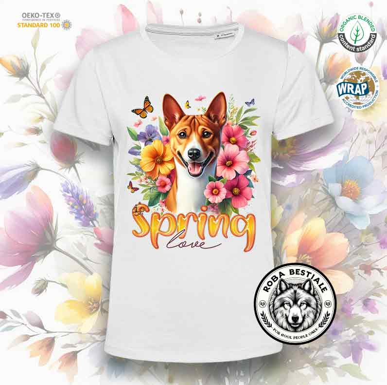 T-Shirt SPRING LOVE - BASENJI