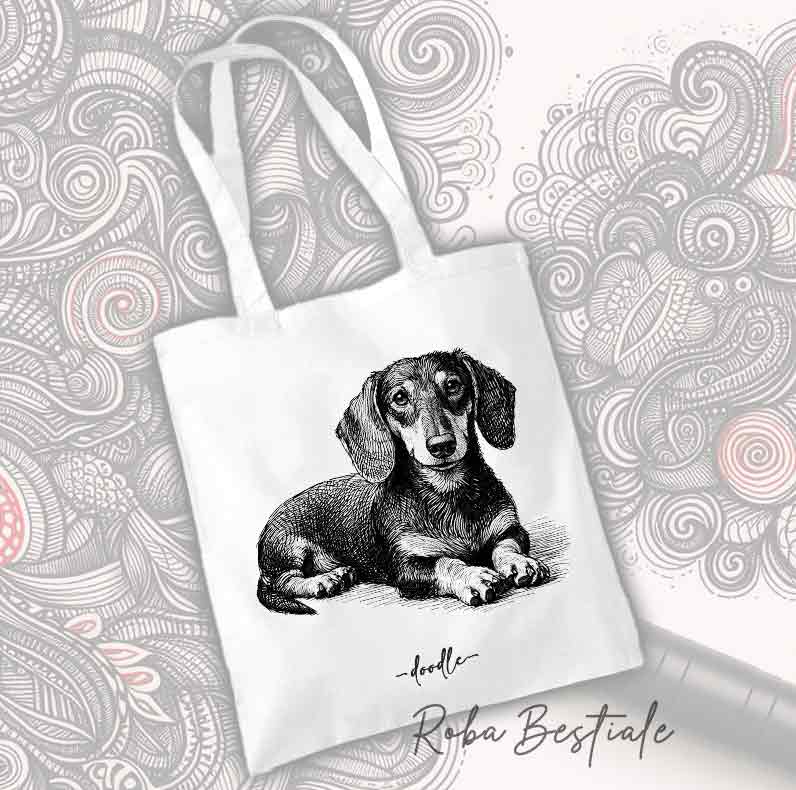 Shopper DOODLE - BASSOTTO a Pelo Corto