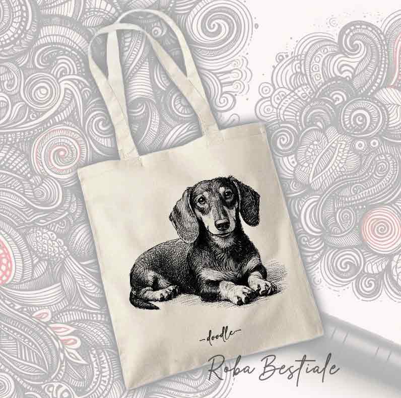 Shopper DOODLE - BASSOTTO a Pelo Corto