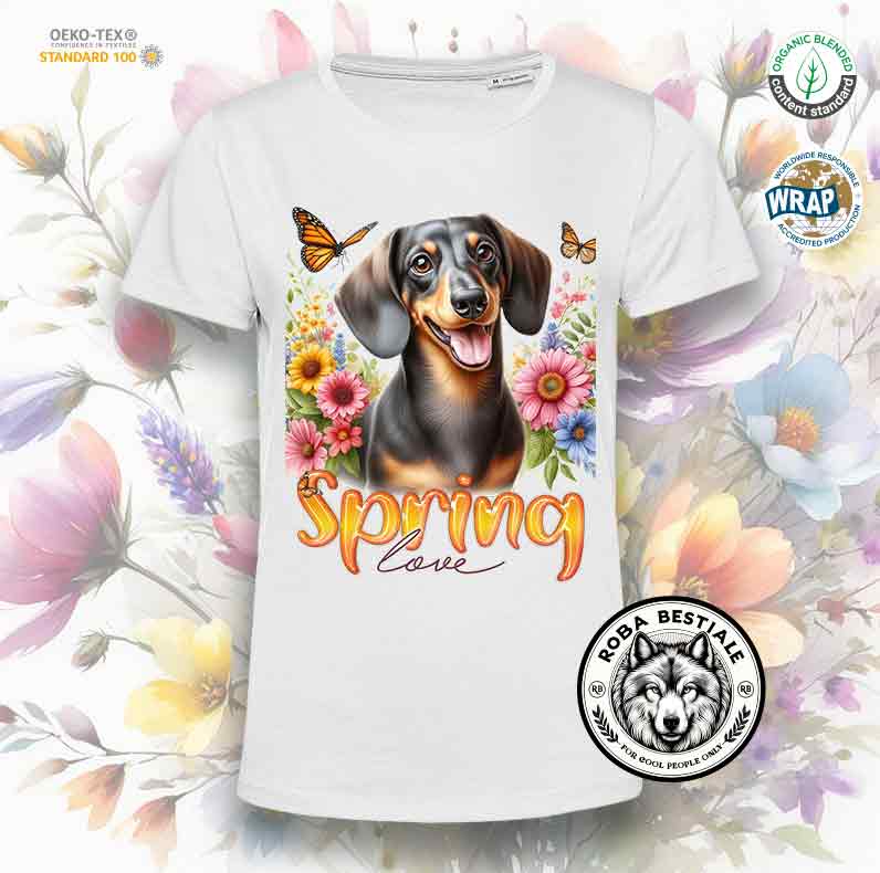 T-Shirt SPRING LOVE - BASSOTTO a Pelo Corto