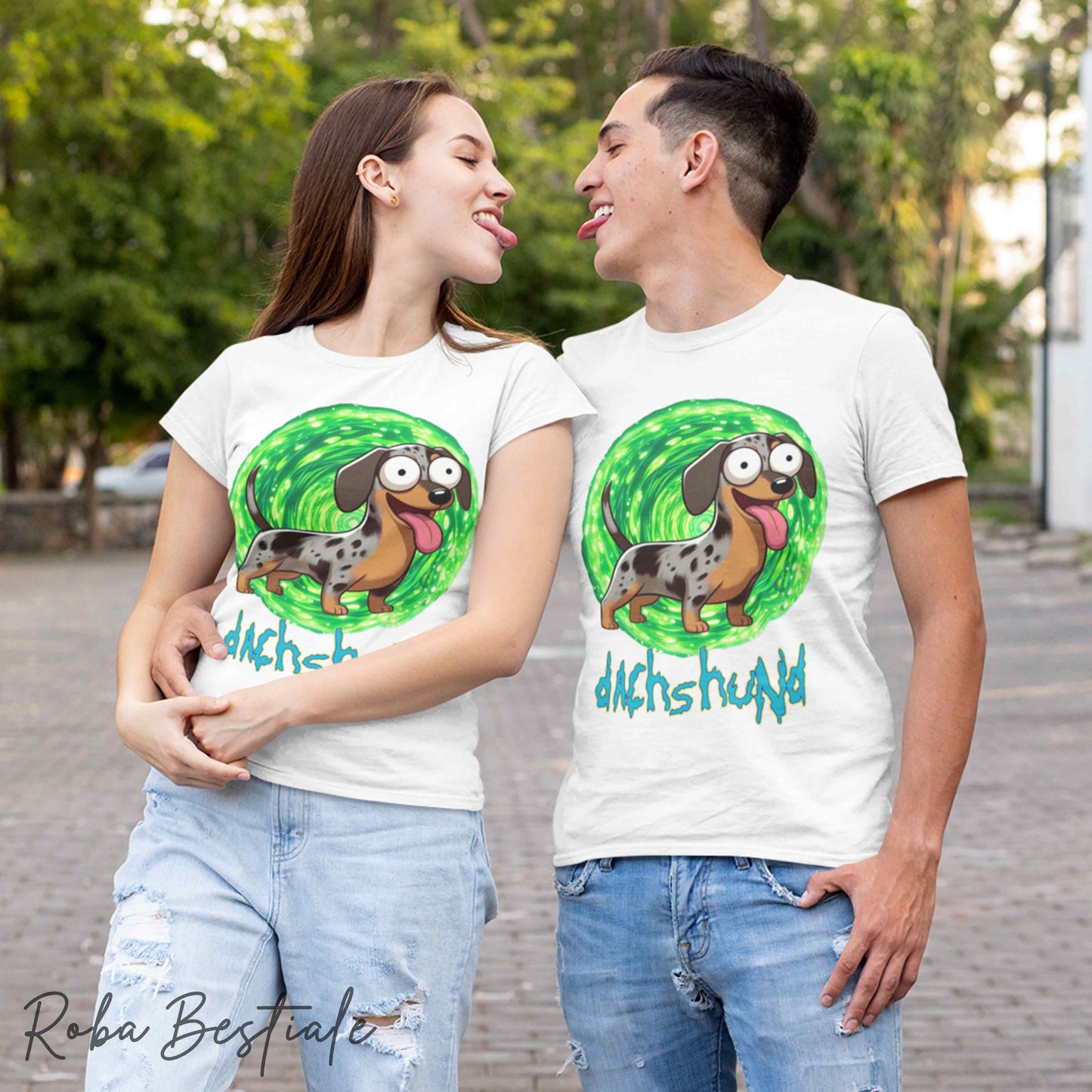 RICK & MORTY - LABRADOR RETRIEVER Chocolate T-Shirt