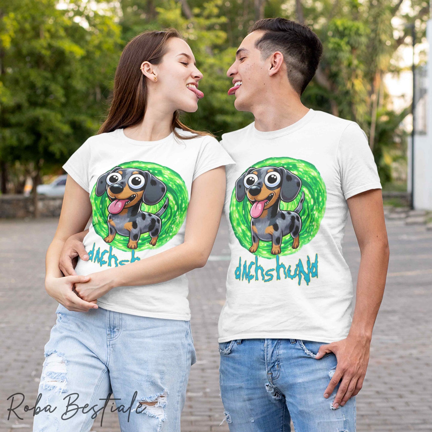 RICK & MORTY - LABRADOR RETRIEVER Chocolate T-Shirt