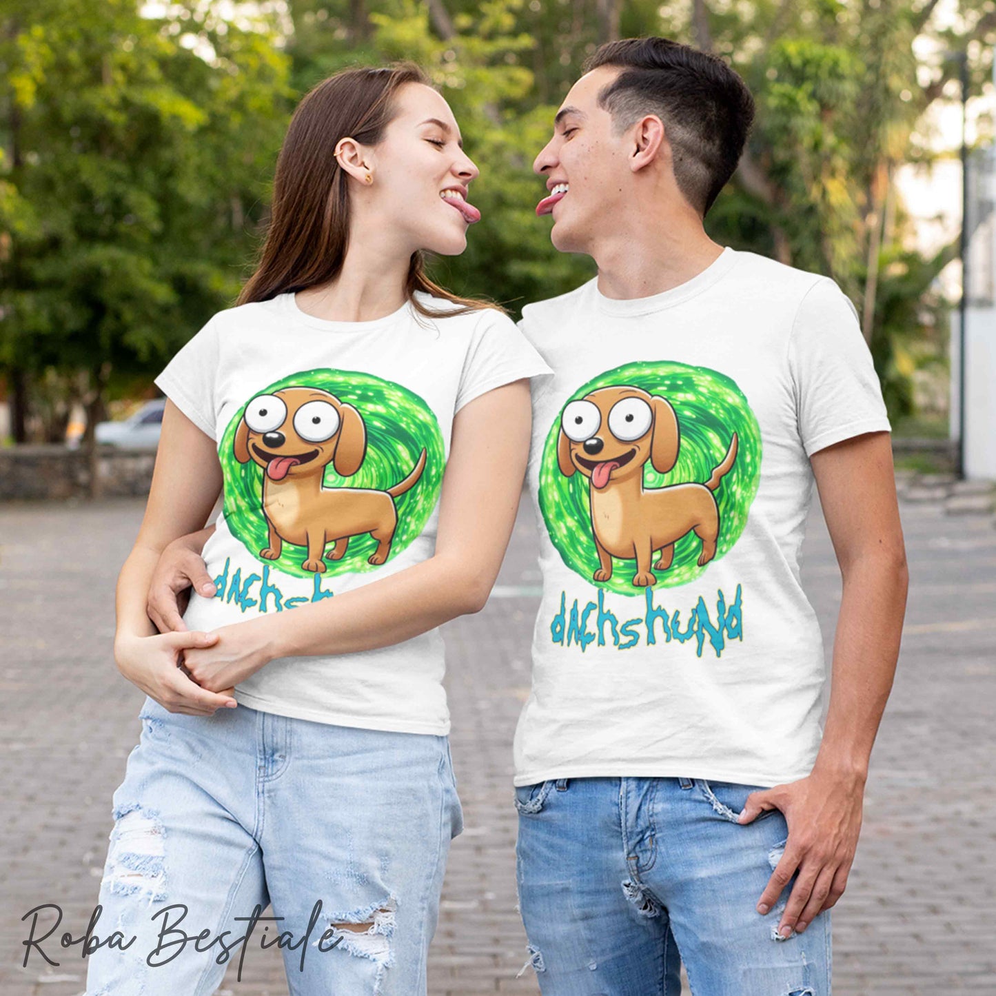 RICK & MORTY - LABRADOR RETRIEVER Chocolate T-Shirt