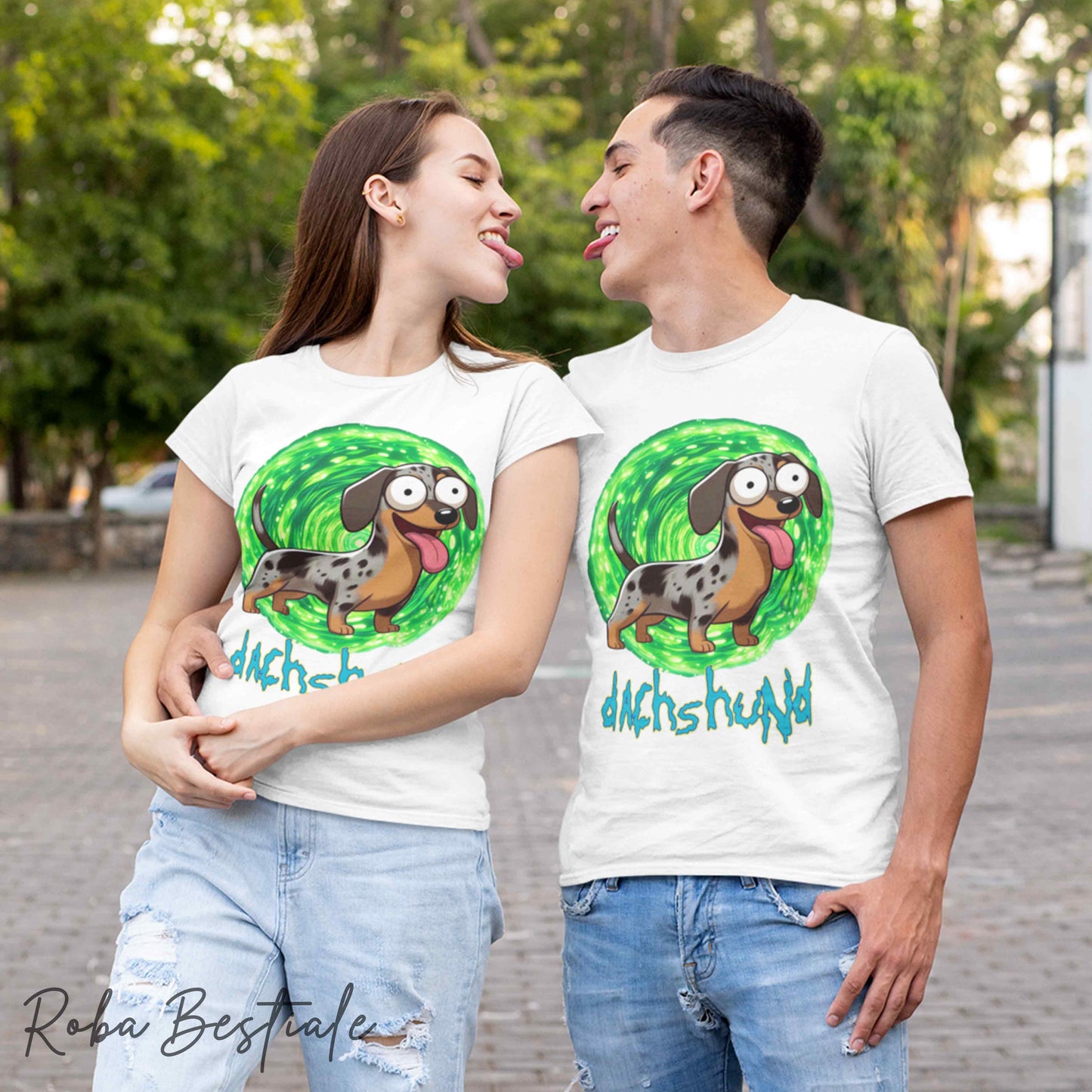 RICK & MORTY - LABRADOR RETRIEVER Chocolate T-Shirt