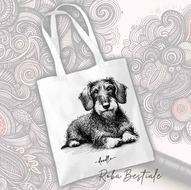 Shopper DOODLE - BASSOTTO a Pelo Duro
