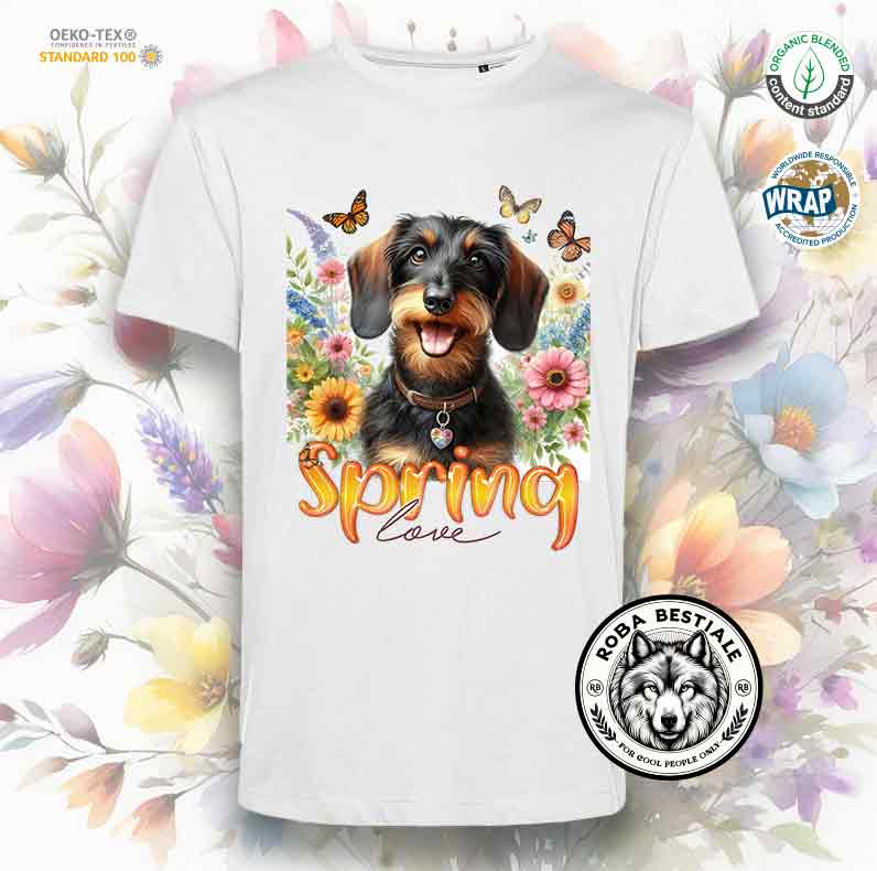 T-Shirt SPRING LOVE - BASSOTTO a Pelo Duro
