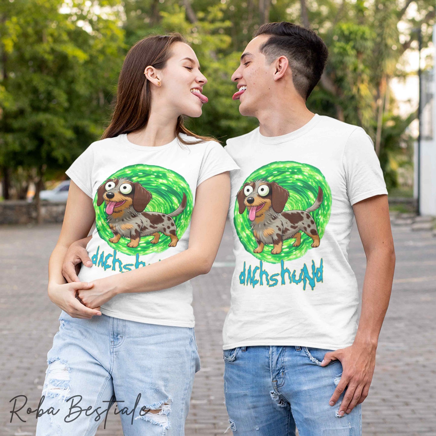 RICK & MORTY - LABRADOR RETRIEVER Chocolate T-Shirt