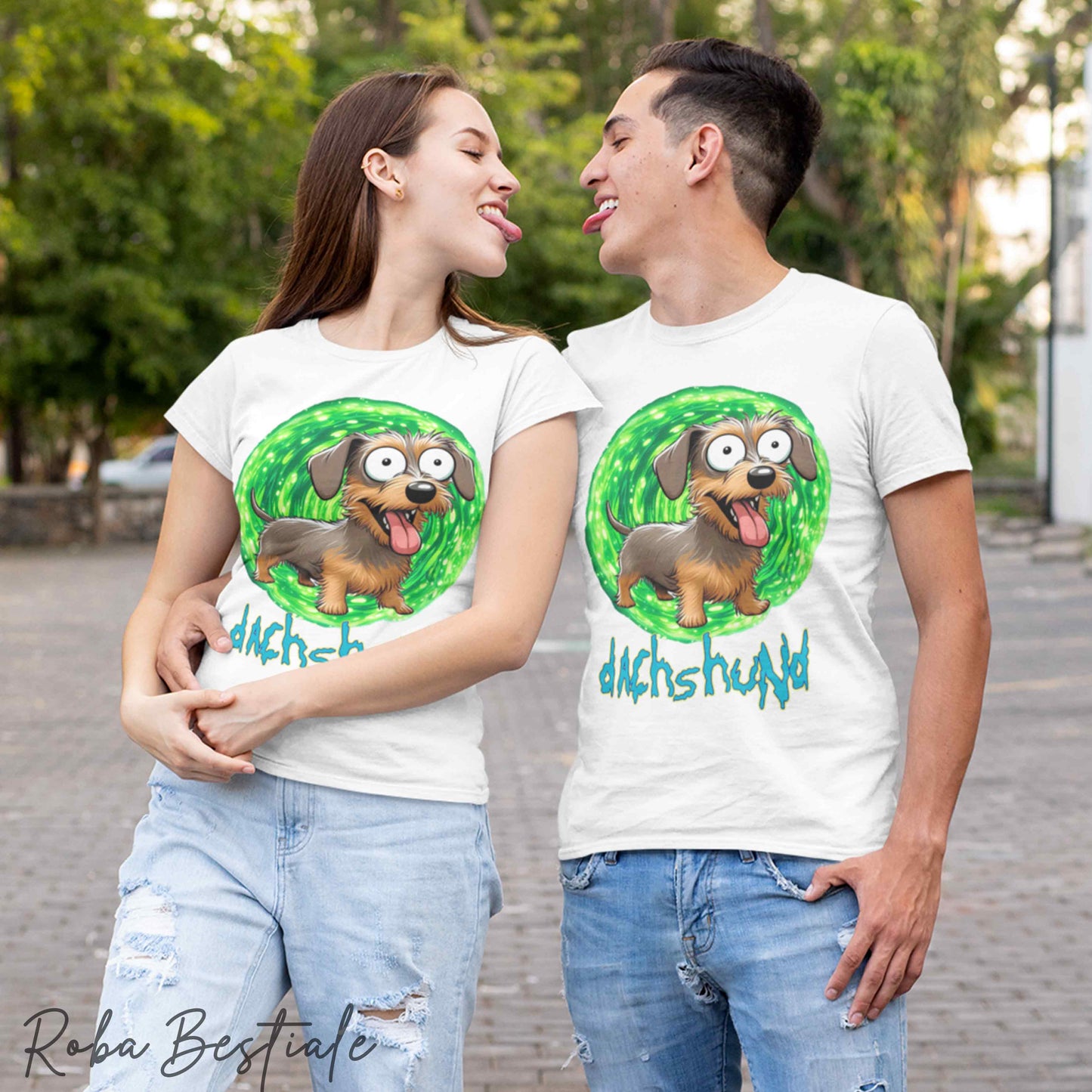 RICK & MORTY - LABRADOR RETRIEVER Chocolate T-Shirt