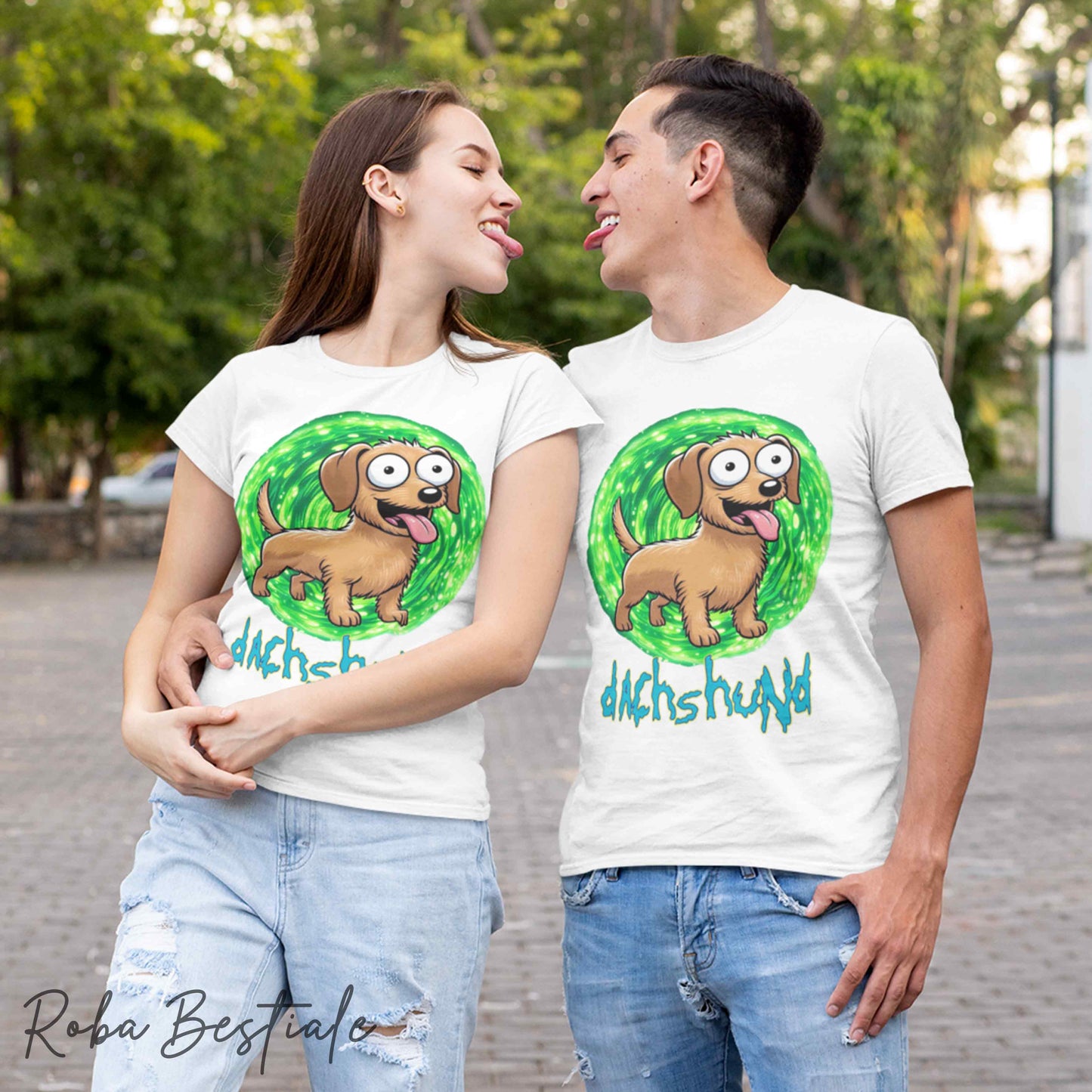 RICK & MORTY - LABRADOR RETRIEVER Chocolate T-Shirt