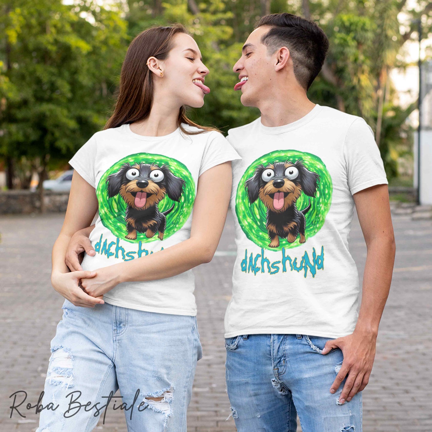 RICK & MORTY - LABRADOR RETRIEVER Chocolate T-Shirt