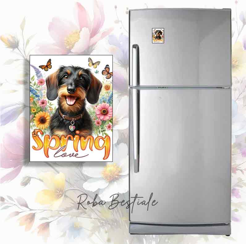 Magnete SPRING LOVE - BASSOTTO TEDESCO a Pelo Duro