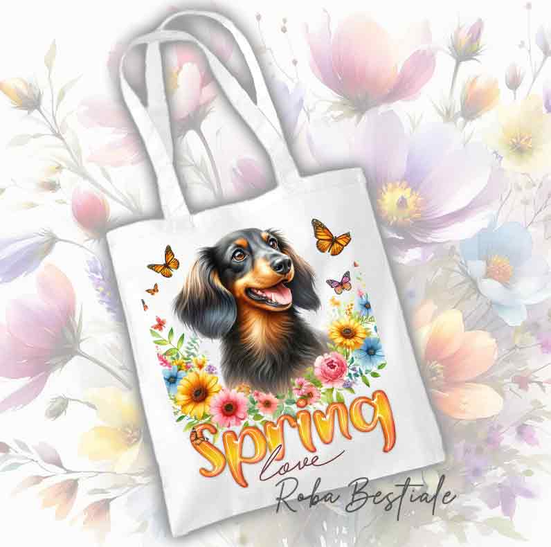Shopper SPRING LOVE - BASSOTTO a Pelo Lungo