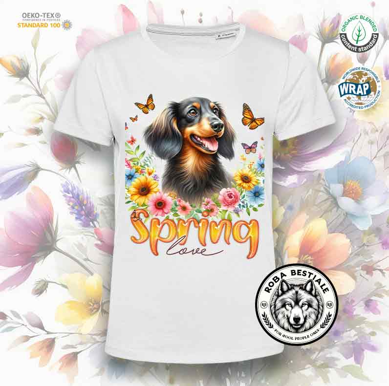 T-Shirt SPRING LOVE - BASSOTTO a Pelo Lungo