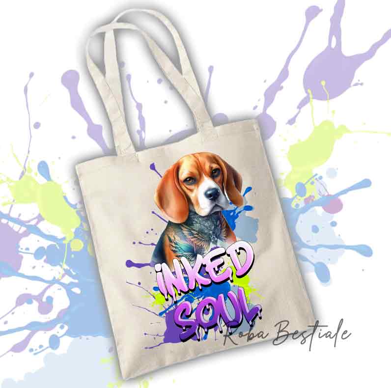 Shopper INKED SOUL - BEAGLE Tricolor