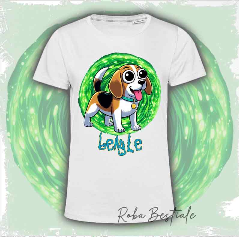 T-Shirt RICK & MORTY - BEAGLE Black Tricolor