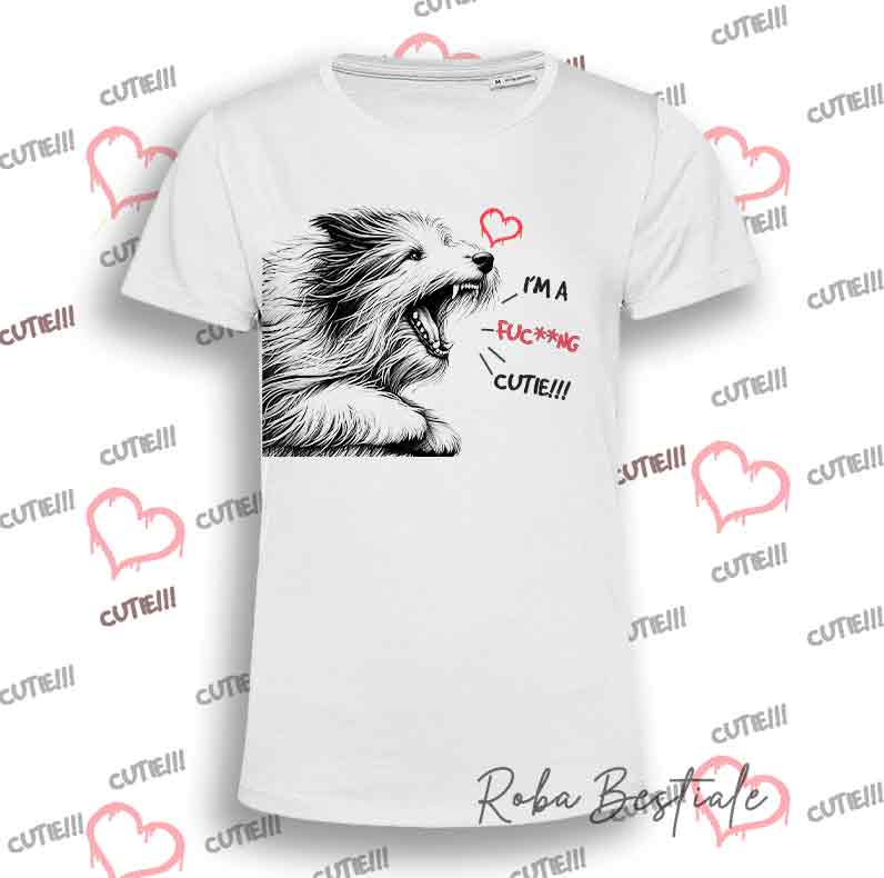 T-Shirt I'M A FUC**NG CUTIE - BEARDED COLLIE