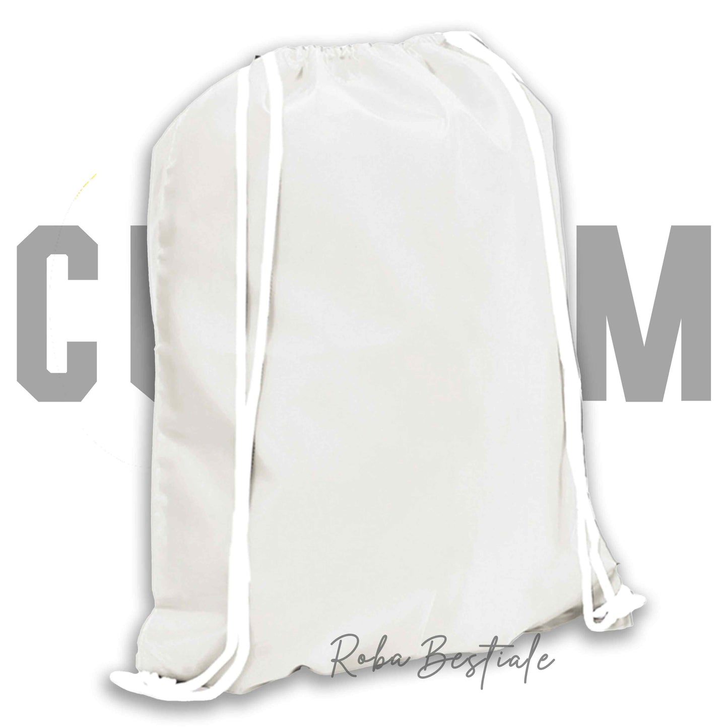 Sacca Zainetto PERSONALIZZABILE - In Poliestere - Coulisse e occhielli in metallo - Diversi colori disponibili
