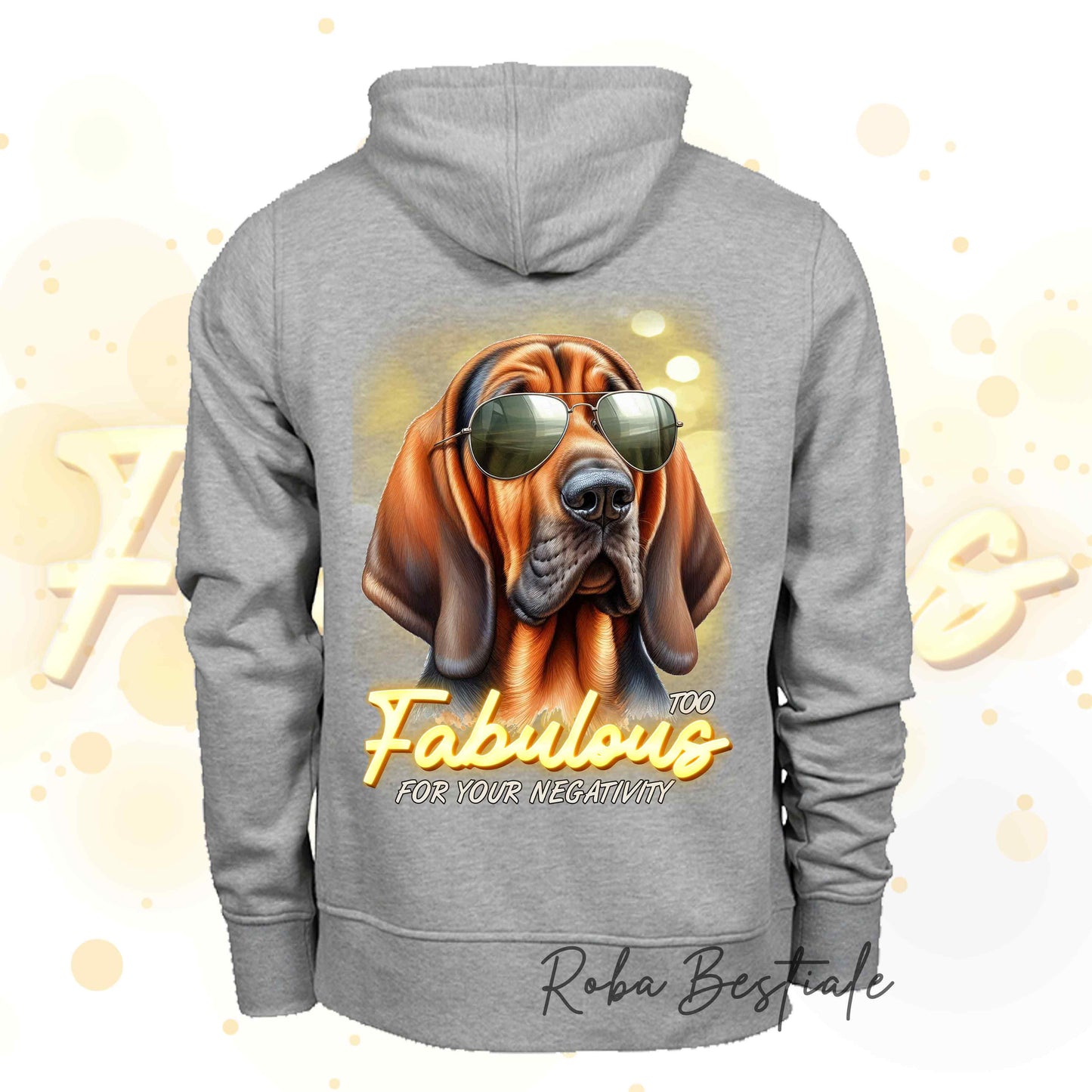 Felpa Invernale TOO FABULOUS - BLOODHOUND Fegato Focato - con Cappuccio, Unisex - dalla XS alla 3XL