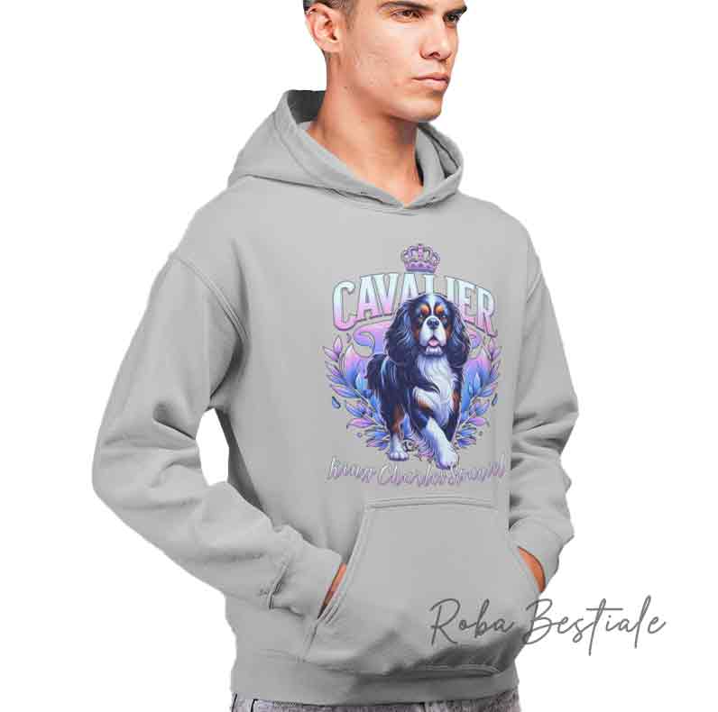 Felpa Invernale BLOSSOM BEAUTY - CAVALIER KING CHARLES SPANIEL - Unisex - Nera o Grigia - dalla XS alla 3XL
