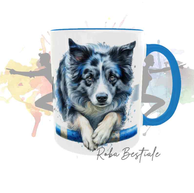 Tazza AGILITY LifeStyle - BORDER COLLIE Blue Merle - Design "GIRL" o "BOY"