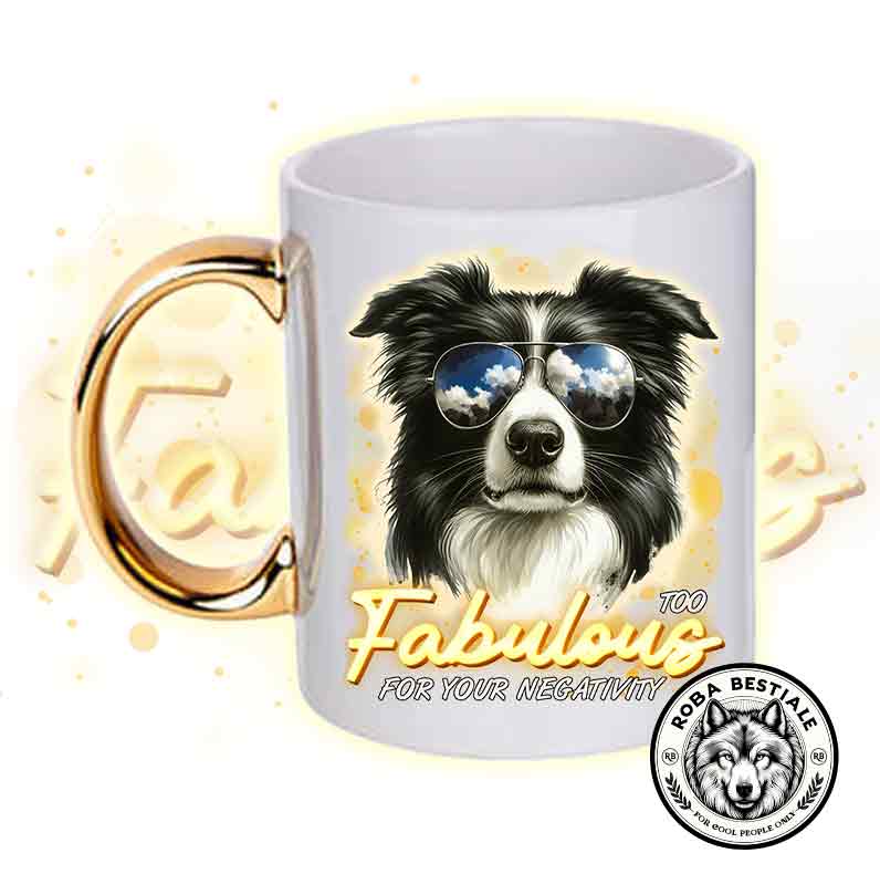 Tazza TOO FABULOUS - BORDER COLLIE Bianco & Nero