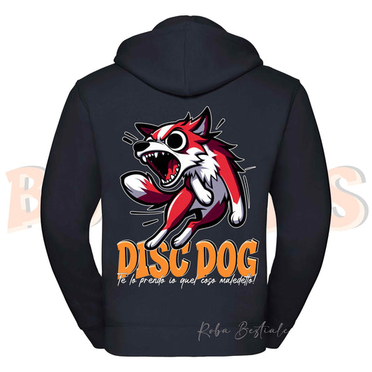 Felpa BONKERS - BORDER COLLIE Bianco e Rosso - Con Cappuccio e Full Zip, Uomo o Donna, in tanti colori - dalla XS alla 5XL