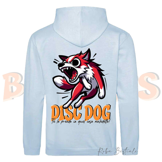 Felpa BONKERS - BORDER COLLIE Bianco e Rosso - Con Cappuccio e Tasconi, Unisex, in tanti colori - dalla XS alla 5XL