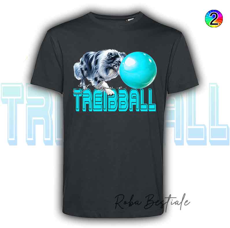 TREIBBALL T-Shirt - AUSTRALIAN SHEPHERD Blue Merle