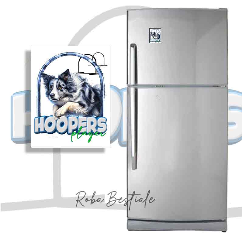 HOOPERS Player Magnet - BORDER COLLIE Blue Merle