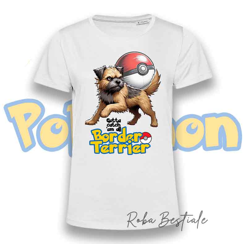 T-Shirt POKEMON - BORDER TERRIER Grizzle & Tan