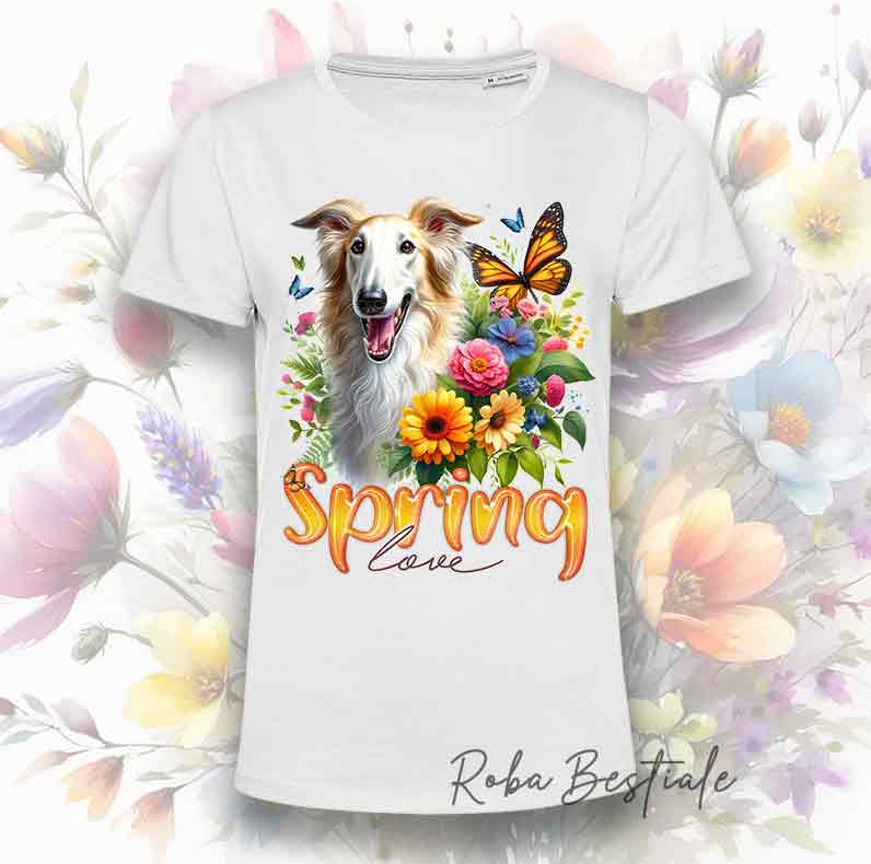 T-Shirt SPRING LOVE - BORZOI