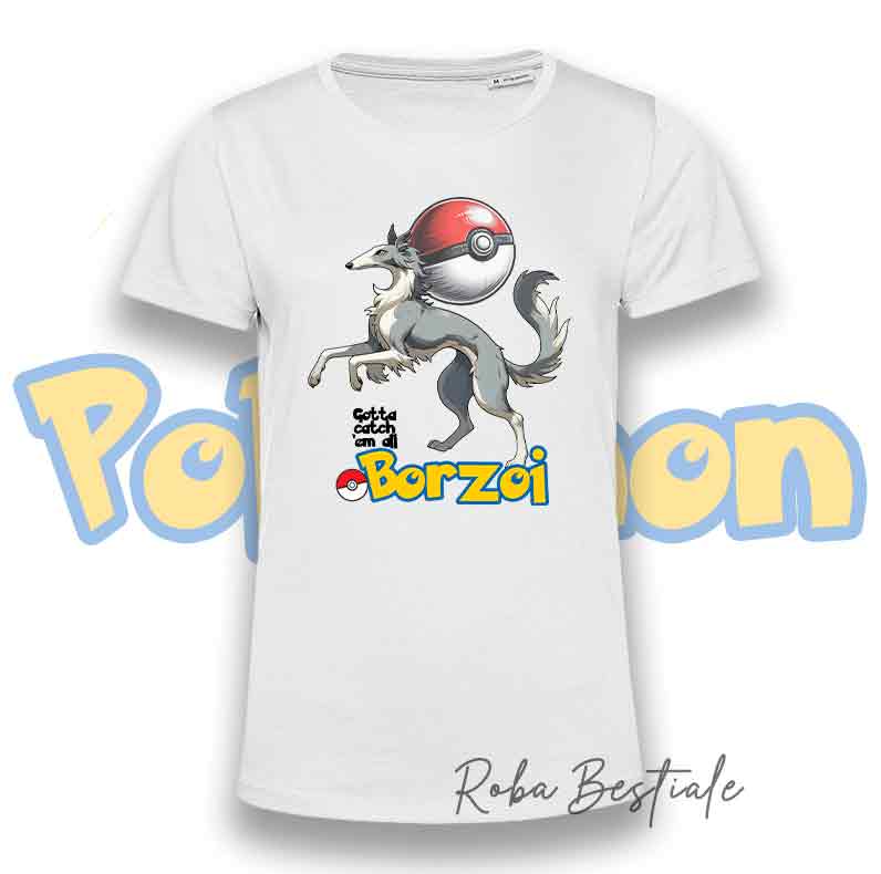 T-Shirt POKEMON - BORZOI Grigio