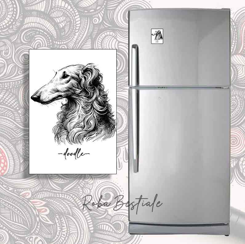 DOODLE magnet - BORZOI