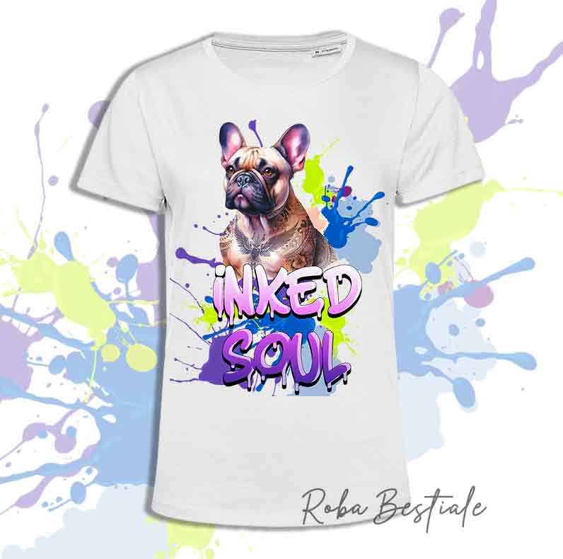 T-Shirt INKED SOUL - BOULEDOGUE FRANCAIS Fulvo