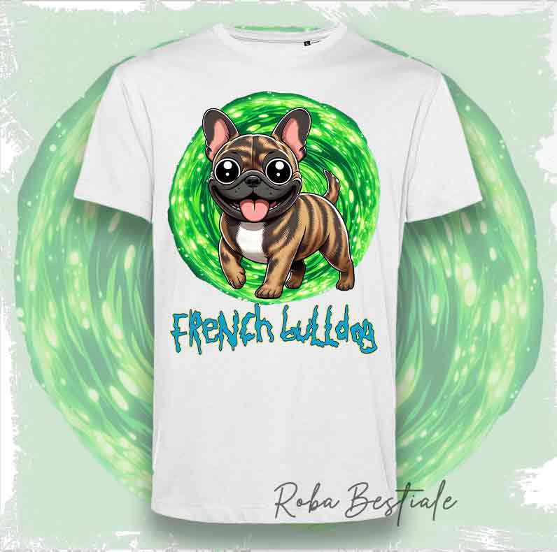 T-Shirt RICK & MORTY - BOULEDOGUE FRANCAIS Bringé