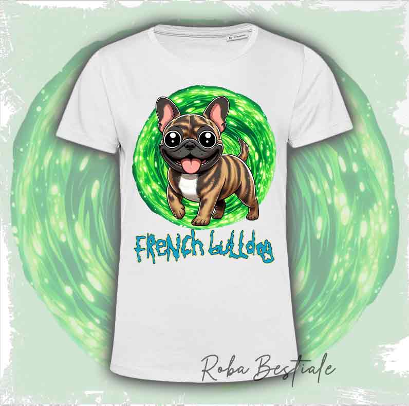 T-Shirt RICK & MORTY - BOULEDOGUE FRANCAIS Bringé