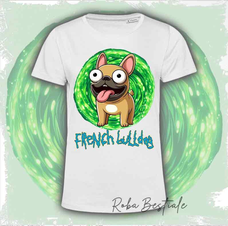 T-Shirt RICK & MORTY - BOULEDOGUE FRANCAIS Fawn
