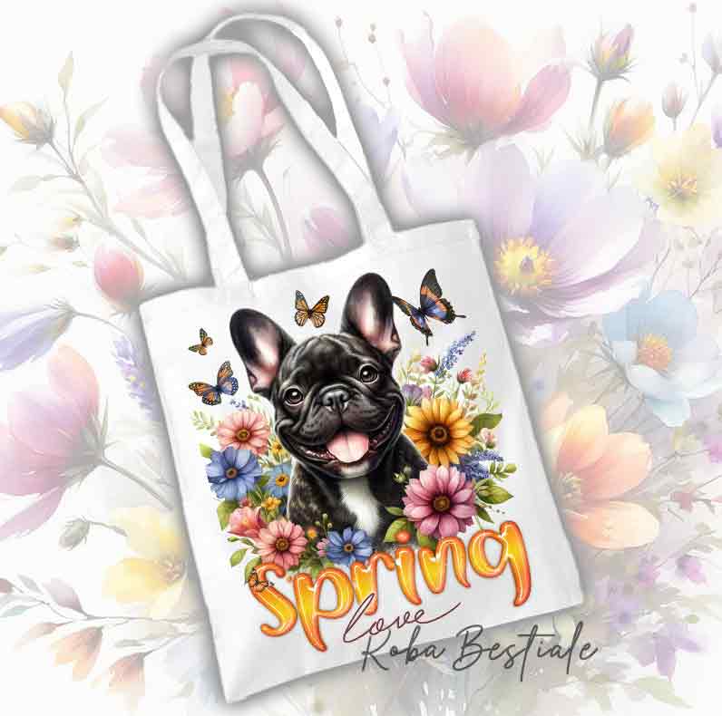 SPRING LOVE Shopper - BOULEDOGUE FRANCAIS Bringé